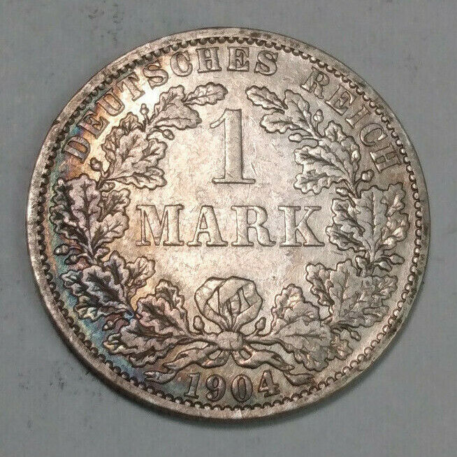 1904-a Germany 1 Mark .900 Silver Coin Empire Deutsche Mark